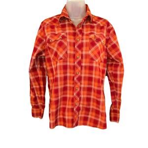 Men’s Wrangler Retro Western Button Down Shirt XL Pearl Snaps